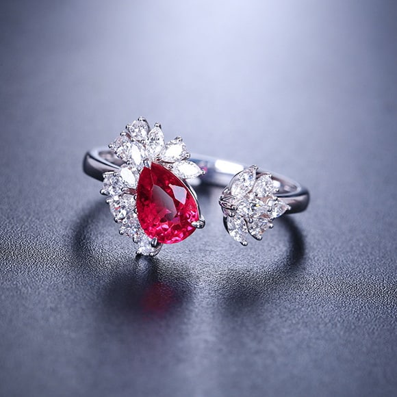 14k Gold 1.56 Ctw Natural Ruby & Diamond Ring - 5