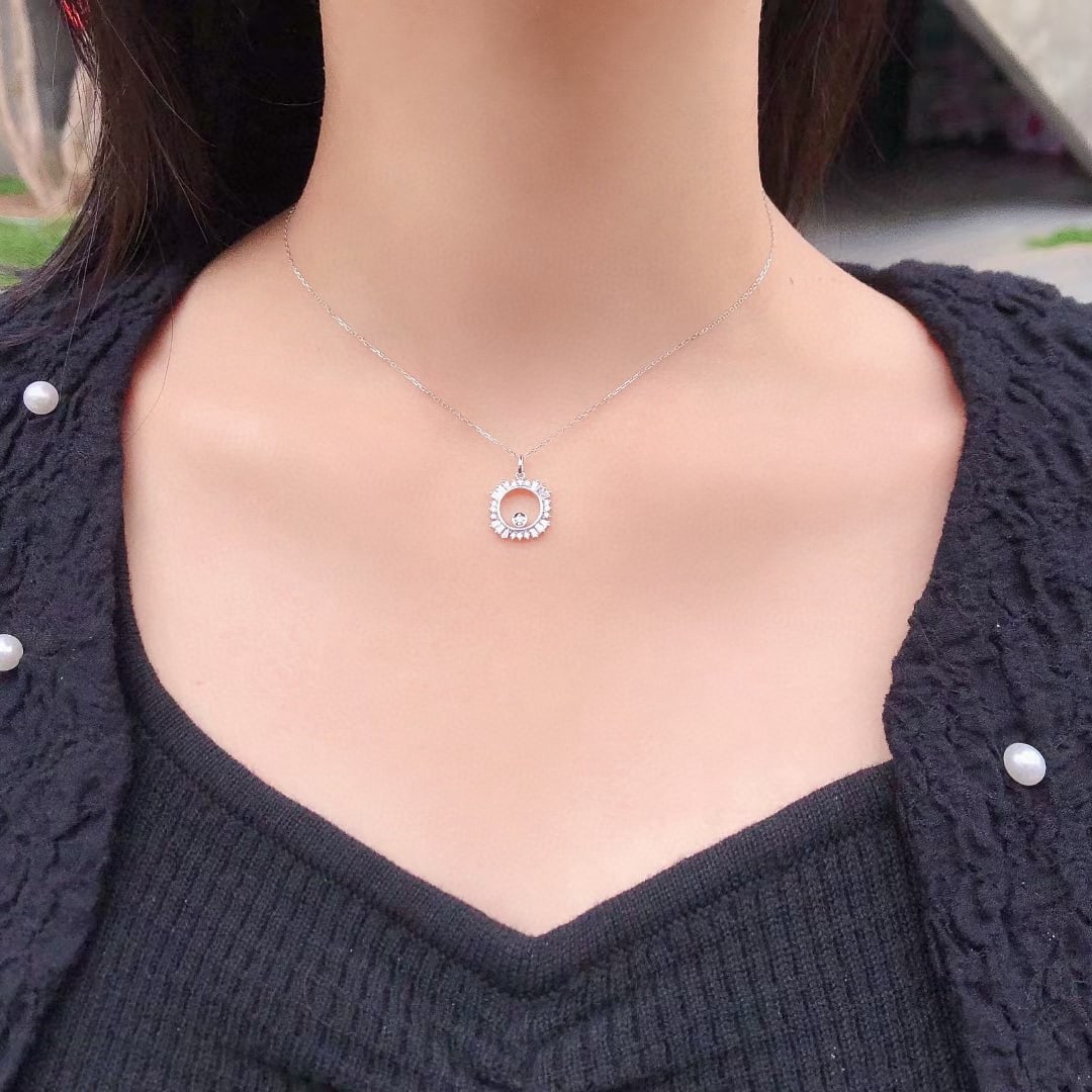 14k Gold 0.44 Ctw Natural H Diamond Pendant( Without Chain ) - 4