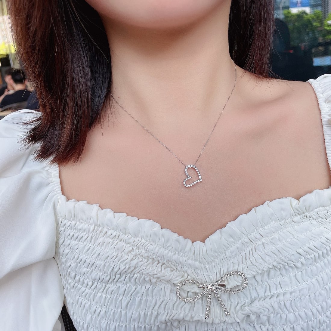 14k Gold 0.48 Ctw Natural H Diamond Pendant( Without Chain ) - 3