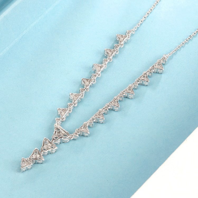 14k Gold 1.31 Ct Natural H Diamond Necklace - 3