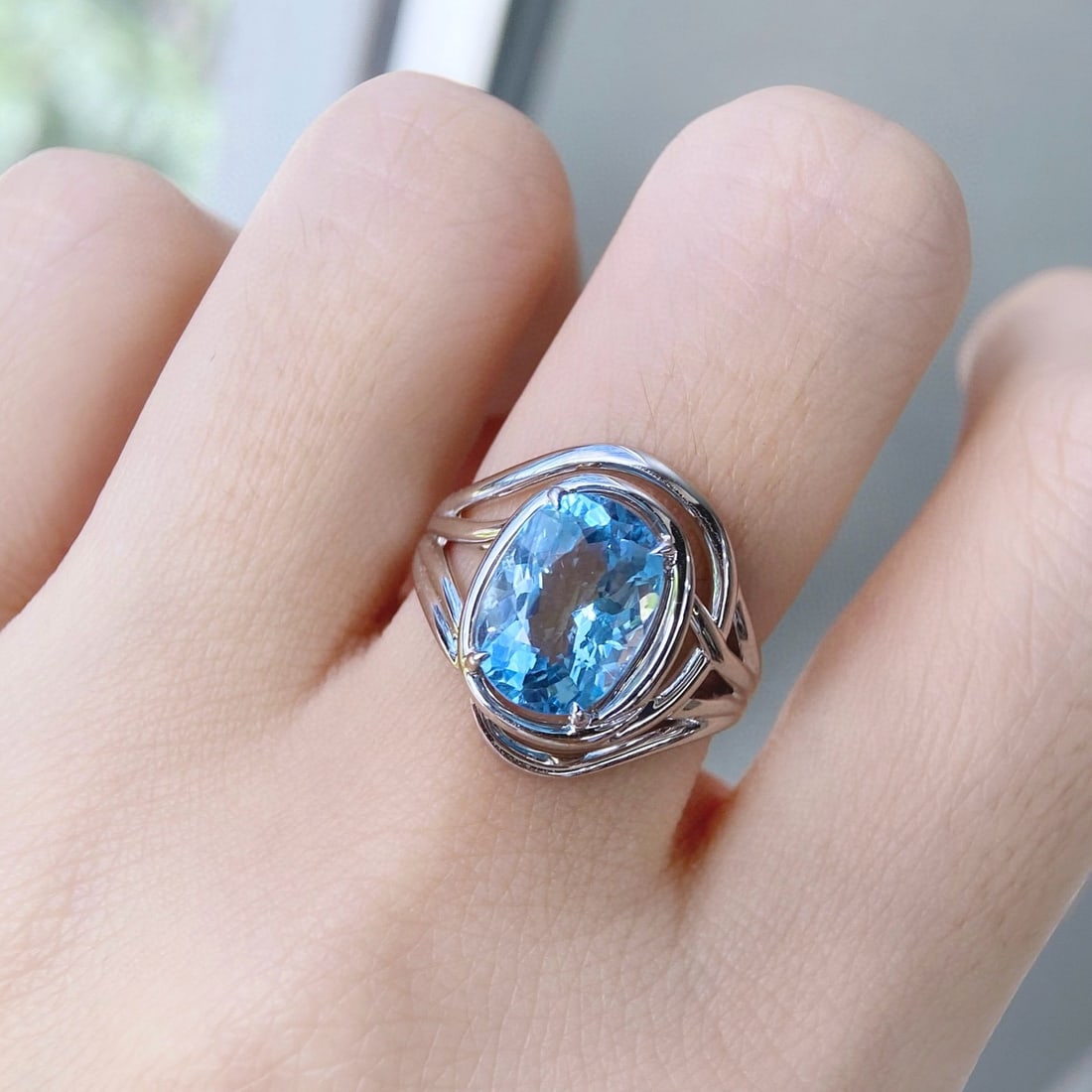 14k Gold 2.95 Ct Natural Aquamarine Ring - 2