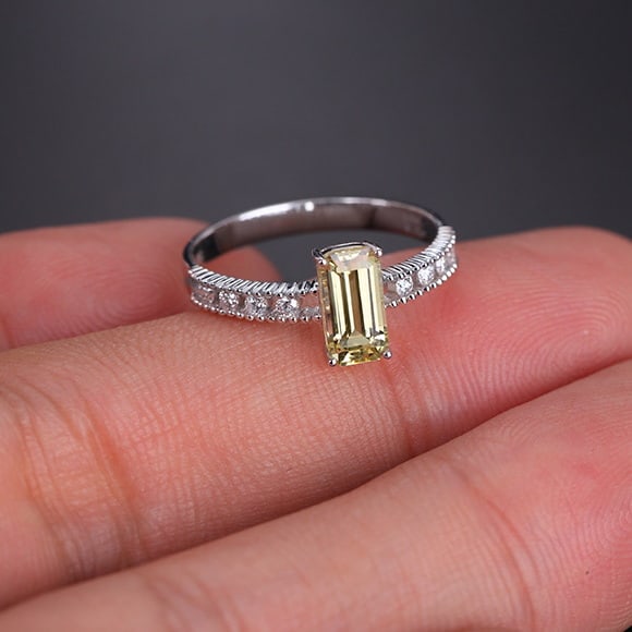 14k Gold 1.09 Ct Natural Chrysoberyl & Diamond Ring - 6