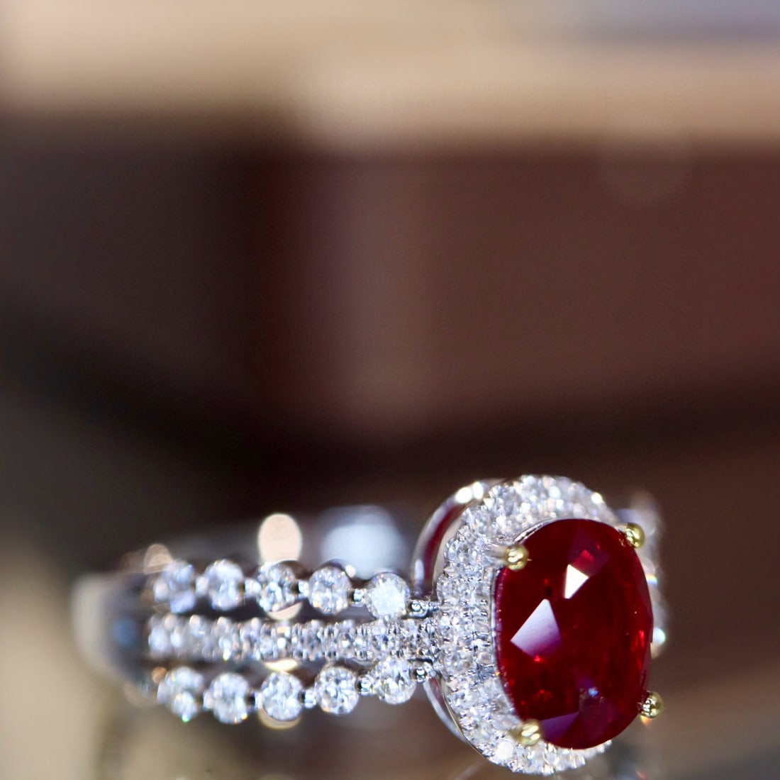 14k Gold 1.26 Ctw Vivid Red Natural Ruby & Diamond Ring - 2
