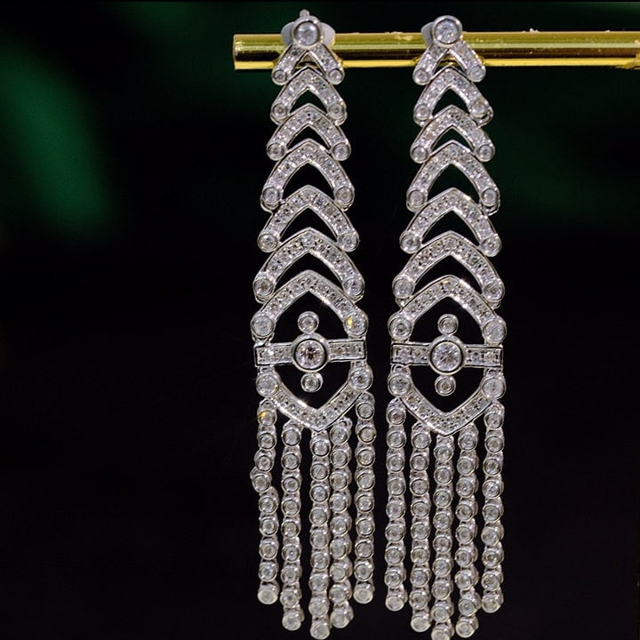 14k Gold 1.4 Ct Natural H Diamond Earrings - 2