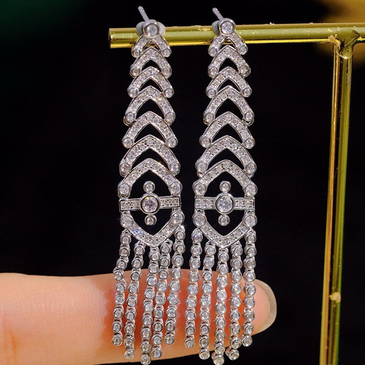 14k Gold 1.4 Ct Natural H Diamond Earrings - 3