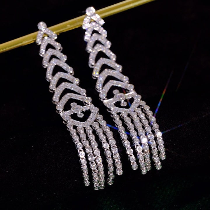 14k Gold 1.4 Ct Natural H Diamond Earrings - 6