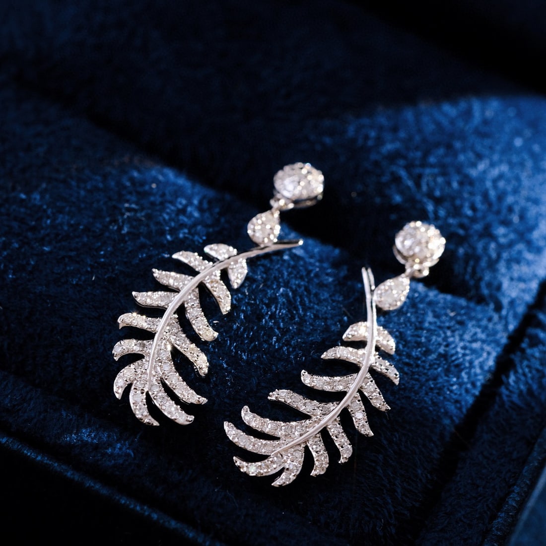 14k Gold 0.5 Ct Natural H Diamond Earrings - 2