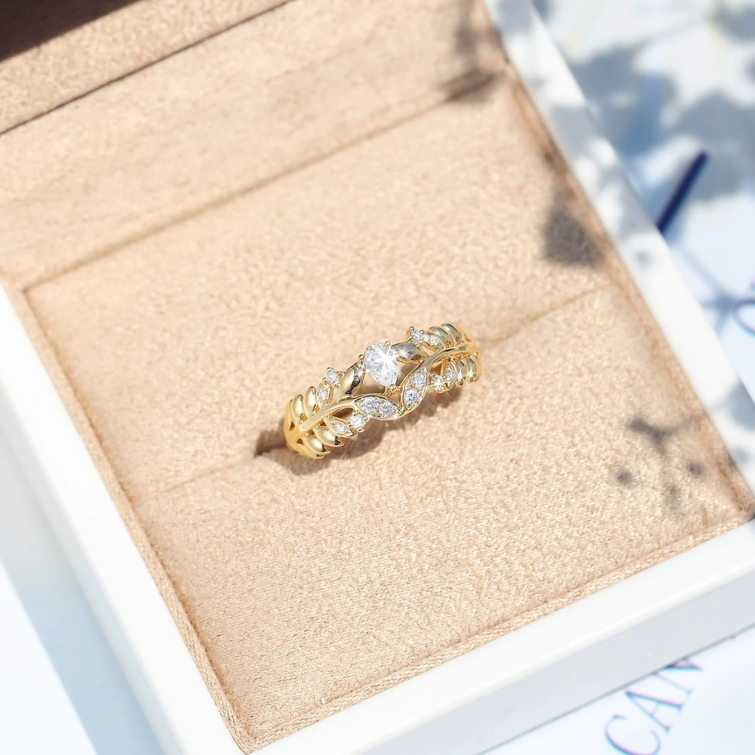 14k Gold 0.24 Ctw Natural H Diamond Ring - 2
