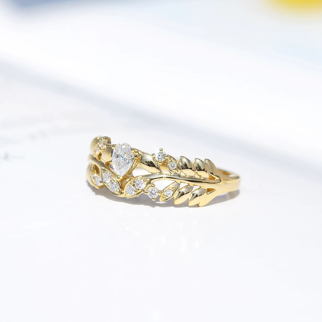 14k Gold 0.24 Ctw Natural H Diamond Ring - 3