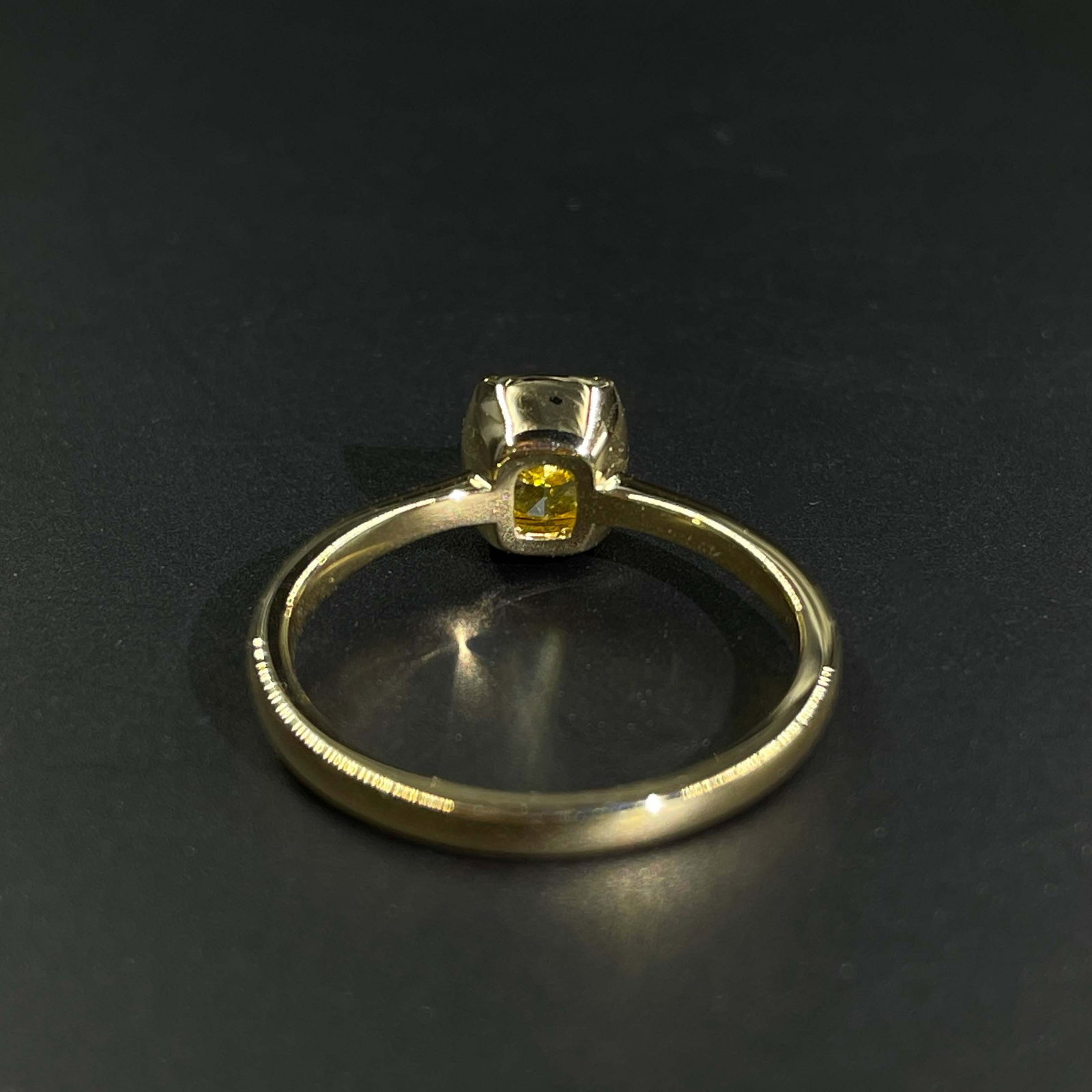 14k Gold 1.00 Ct Natural Yellow Diamond Ring - 5