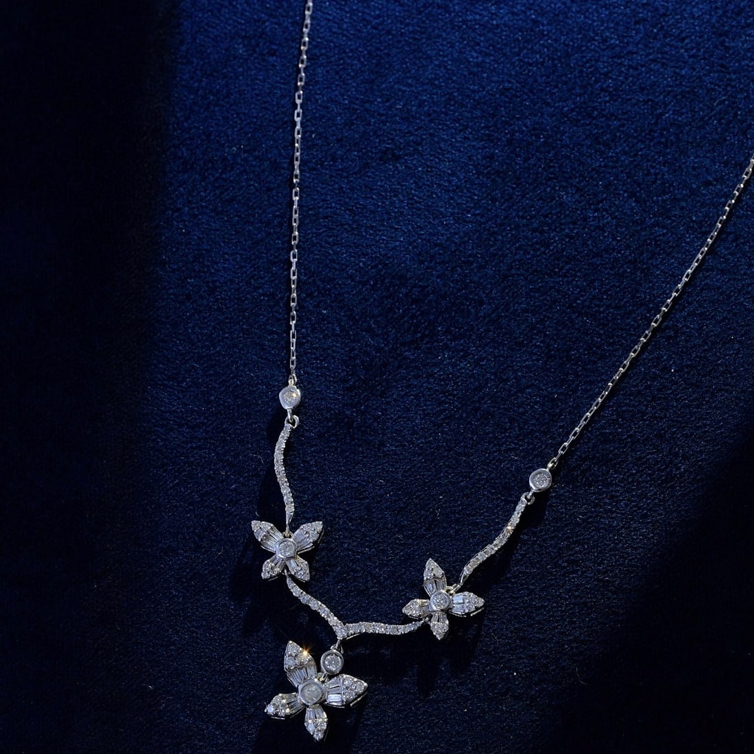 14k Gold 0.55 Ct Natural H Diamond Necklace - 4