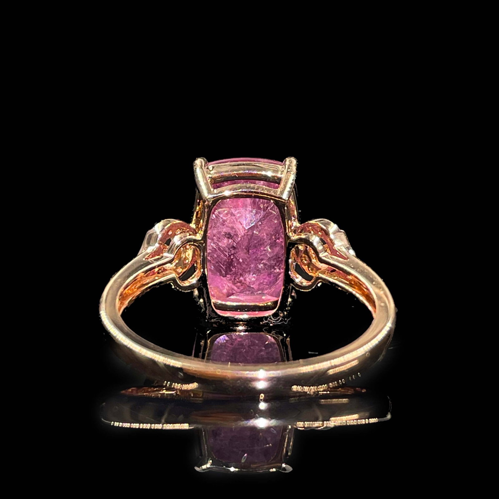 14k Gold 4.49 Ctw Natural Tourmaline & Diamond Ring - 4