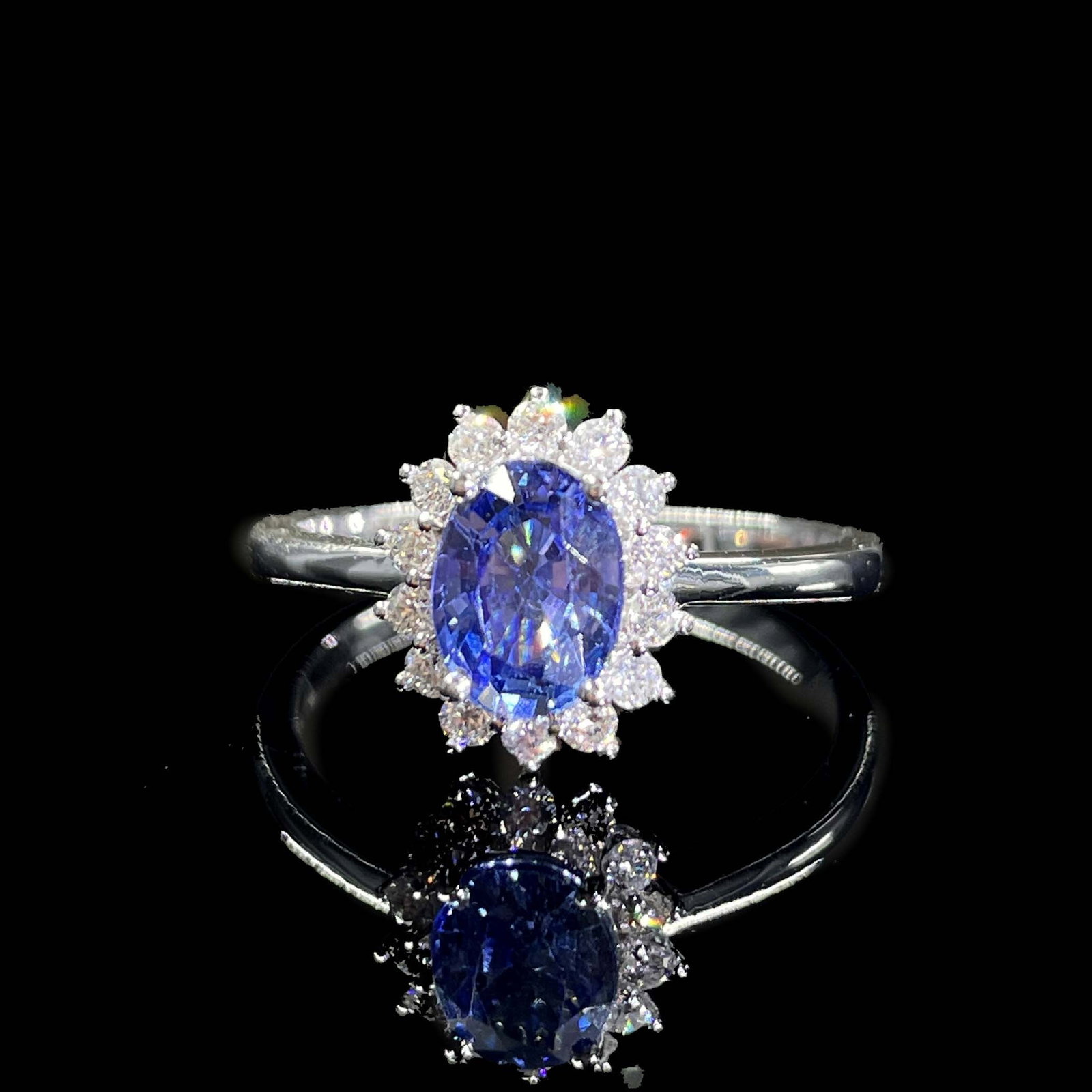 14k Gold 1.31 Ctw Natural Sapphire & Diamond Ring - 3