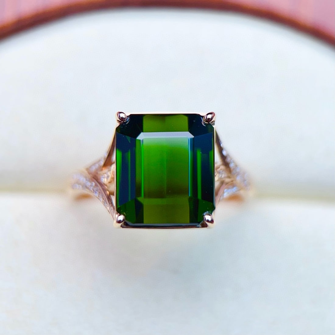 14k Gold 5.61 Ctw Natural Tourmaline & Diamond Ring - 2