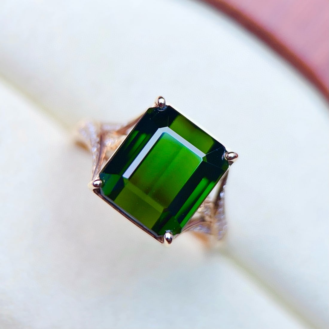 14k Gold 5.61 Ctw Natural Tourmaline & Diamond Ring - 3