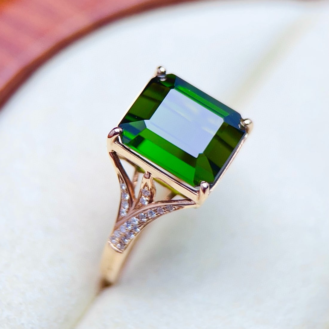 14k Gold 5.61 Ctw Natural Tourmaline & Diamond Ring - 5