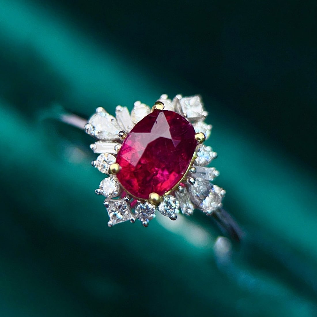 14k Gold 1.41 Ctw Natural Tourmaline & Diamond Ring - 2