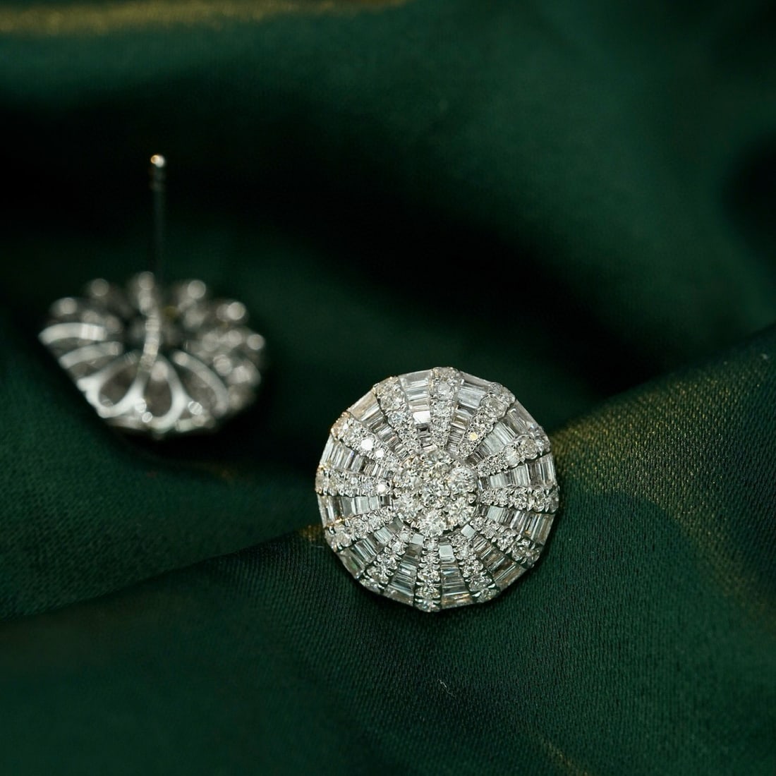 14k Gold 1.48 Ct Natural H Diamond Earrings - 4