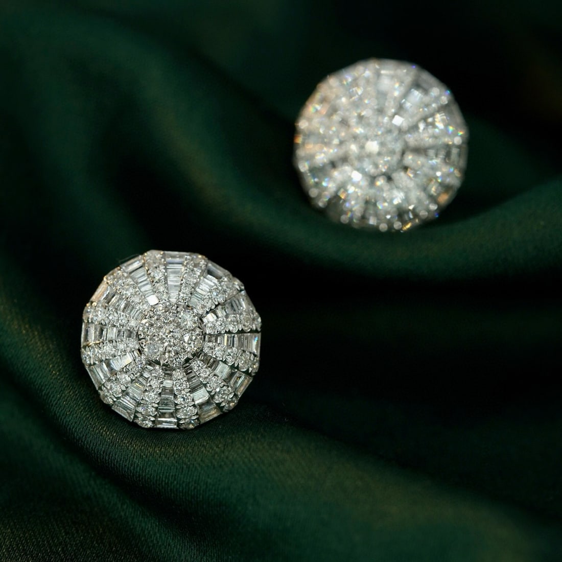 14k Gold 1.48 Ct Natural H Diamond Earrings - 7