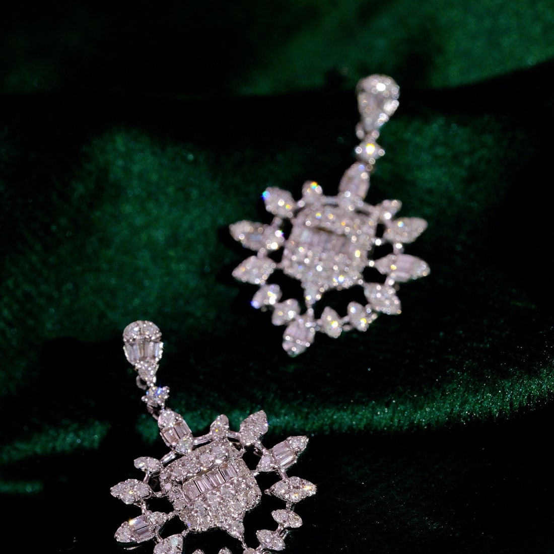 14k Gold 0.86 Ct Natural H Diamond Earrings - 5