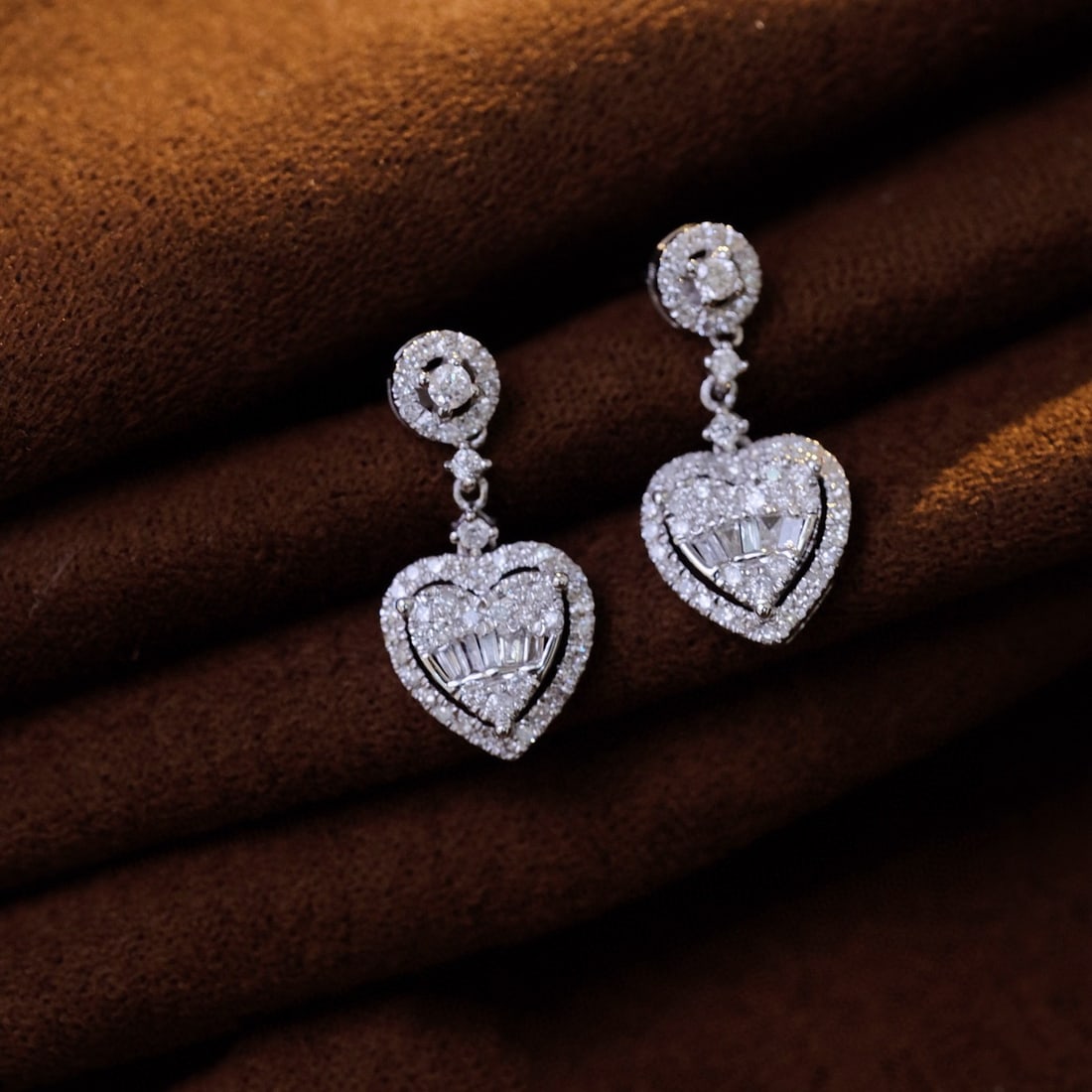 14k Gold 0.6 Ct Natural H Diamond Earrings - 2