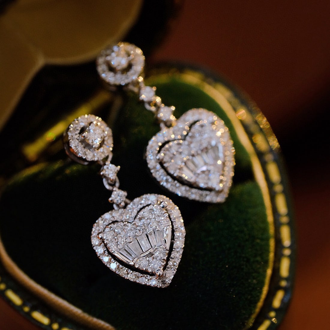14k Gold 0.6 Ct Natural H Diamond Earrings - 6