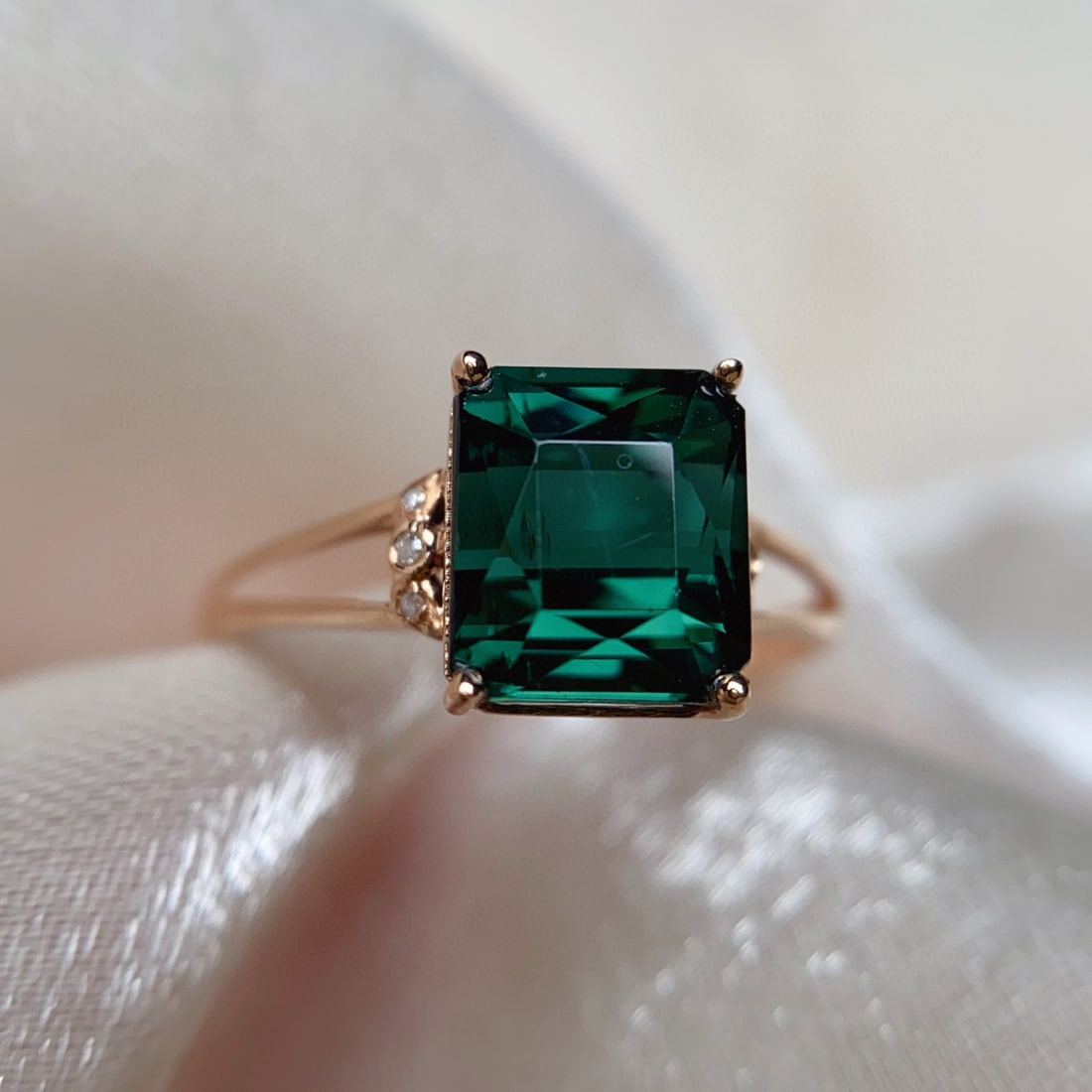 14k Gold 2.80 Ct Natural Tourmaline & Diamond Ring - 3