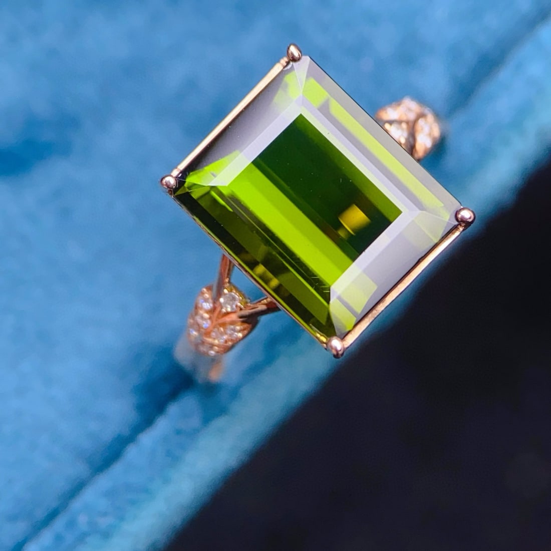 14k Gold 6.05 Ctw Natural Tourmaline & Diamond Ring - 3