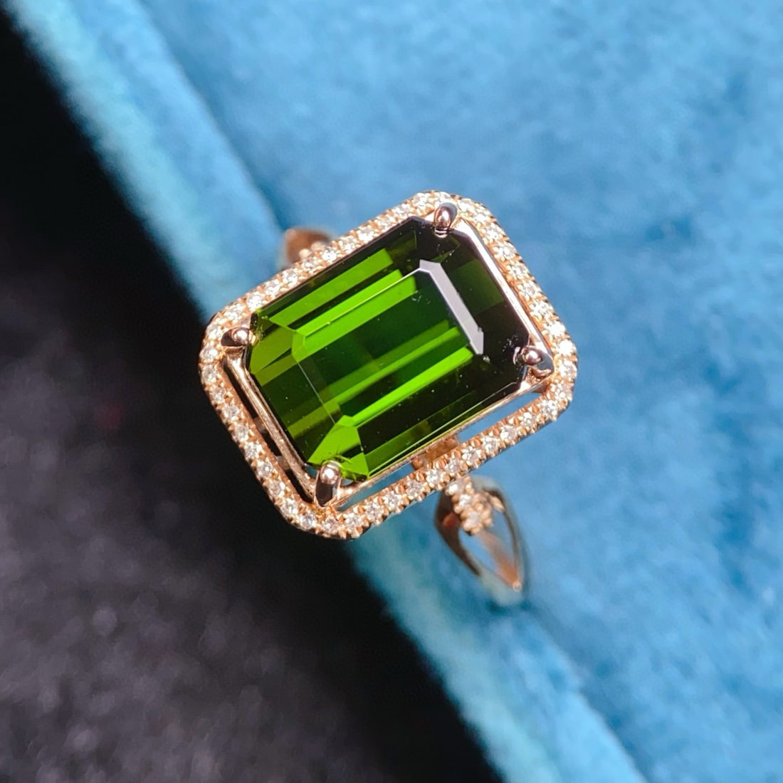 14k Gold 5.40 Ctw Natural Tourmaline & Diamond Ring - 6