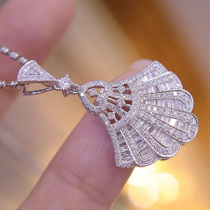 14k Gold 0.9 Ct Natural H Diamond Pendant( Without Chain ) - 3