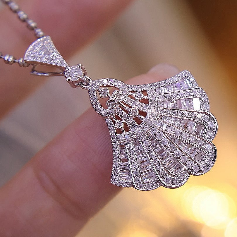 14k Gold 0.9 Ct Natural H Diamond Pendant( Without Chain ) - 4