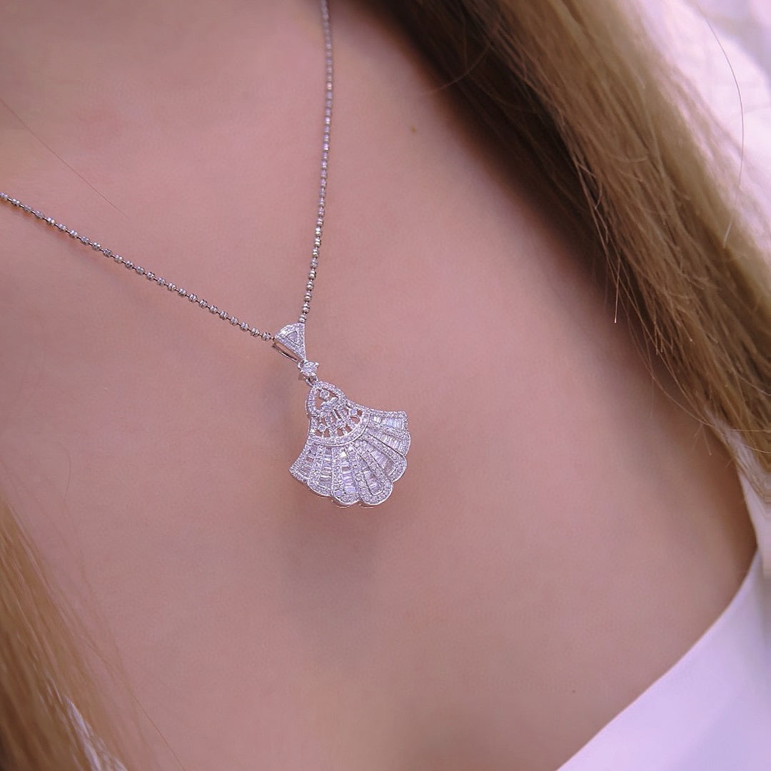 14k Gold 0.9 Ct Natural H Diamond Pendant( Without Chain ) - 6