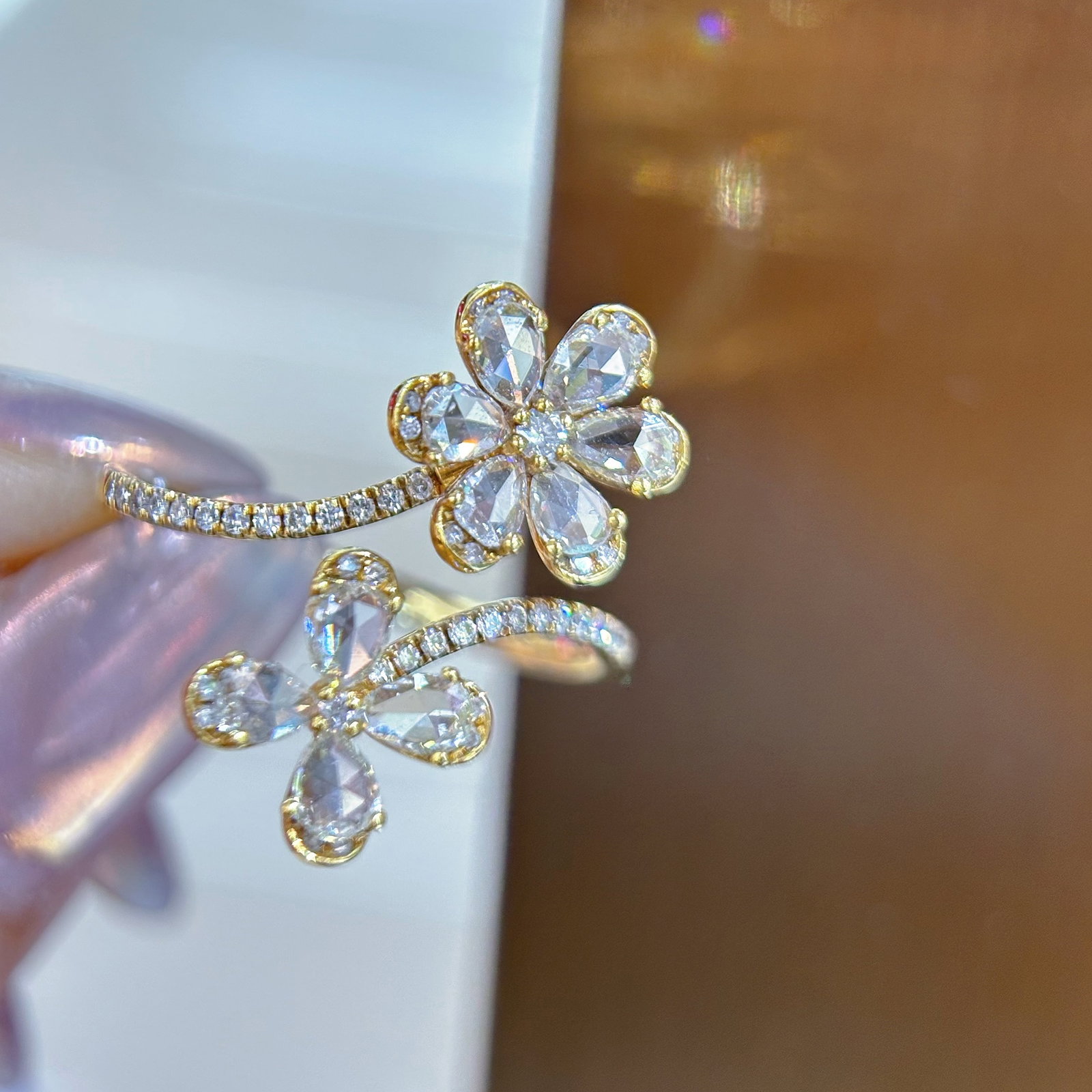 14k Gold 1 Ct Natural H Diamond Ring - 4