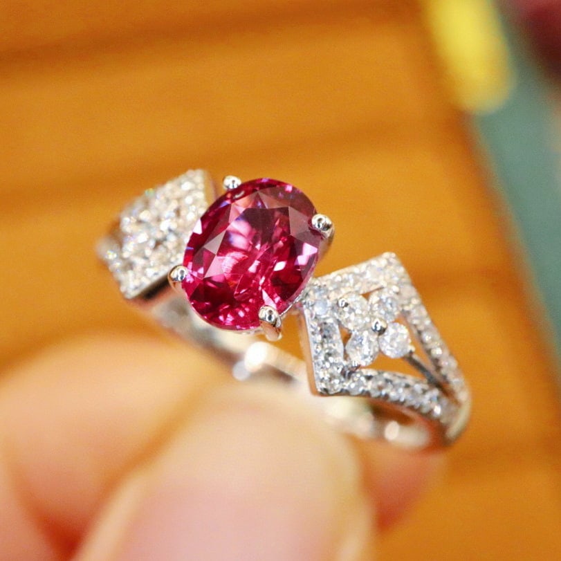 14k Gold 1.29 Ctw Natural Sapphire & Diamond Ring - 2