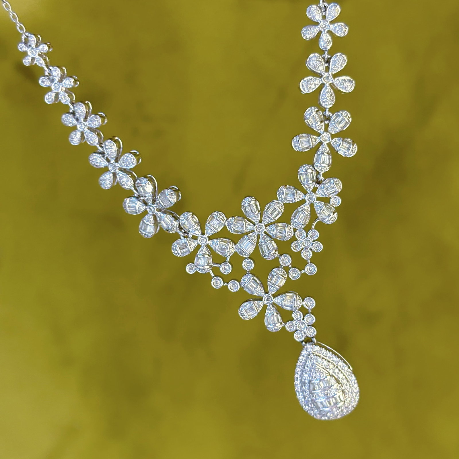 14k Gold 1.5 Ct Natural H Diamond Necklace - 3