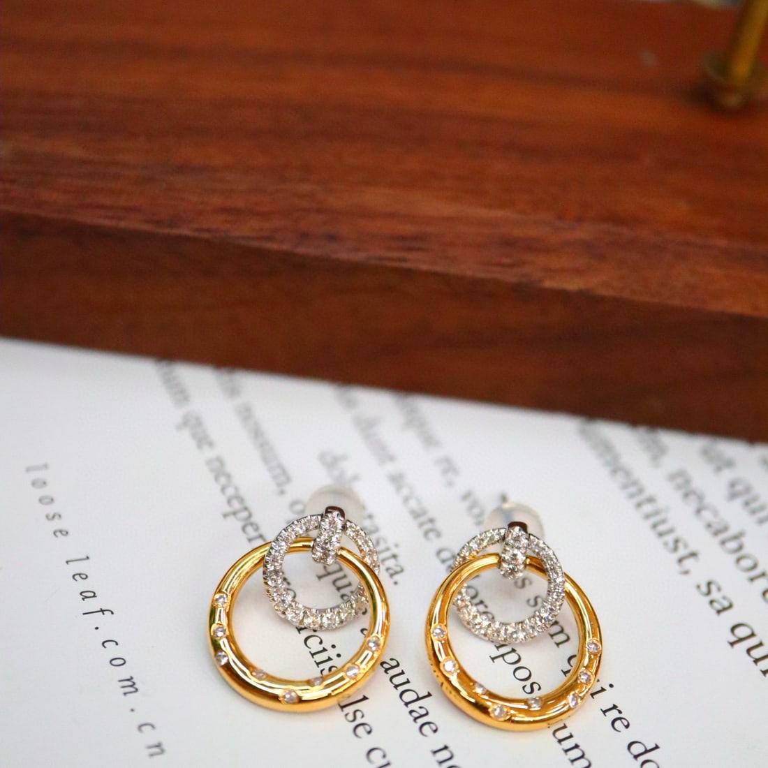 14k Gold 0.40 Ct Natural H Diamond Earrings - 3