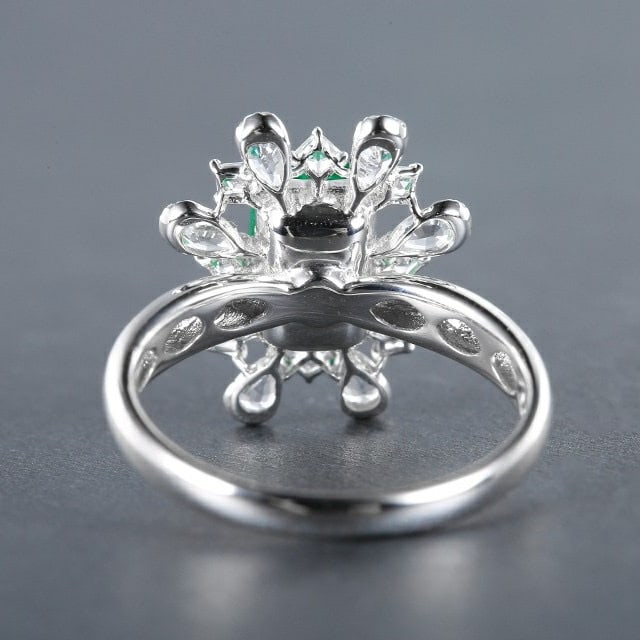 14k Gold 1.89 Ctw Vivid Green Natural Emerald & Diamond Ring - 4