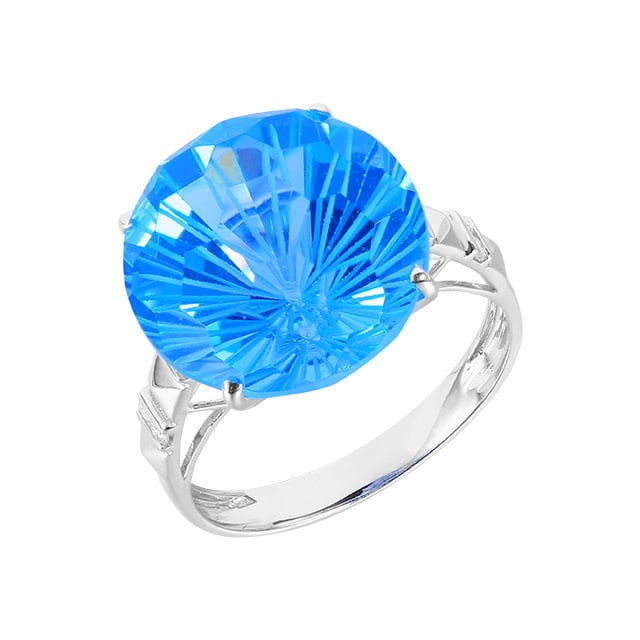 14k Gold 12.73 Ctw Natural Topaz & Diamond Ring - 5