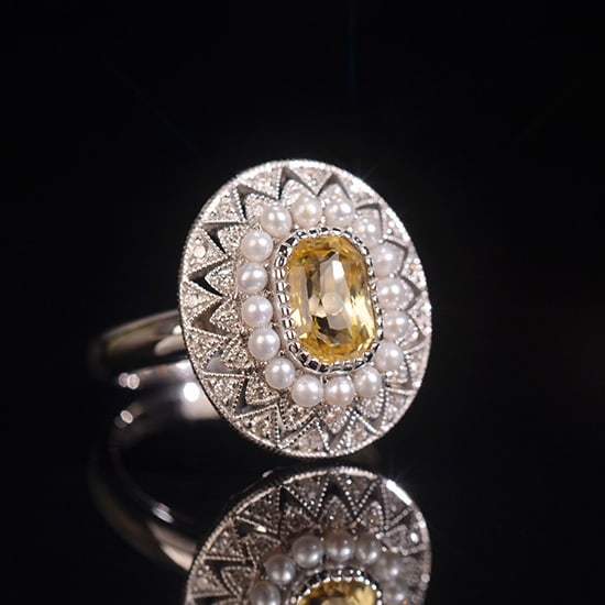 14k Gold 1.98 Ctw Natural Sapphire & Diamond Ring - 2