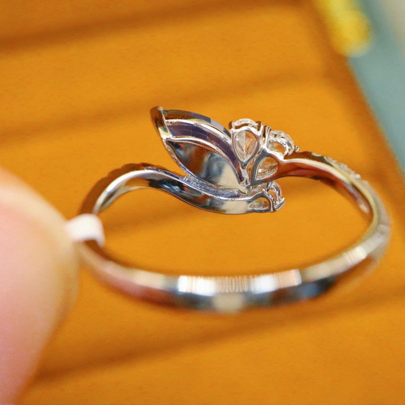 14k Gold 1.29 Ctw Natural Sapphire & Diamond Ring - 4