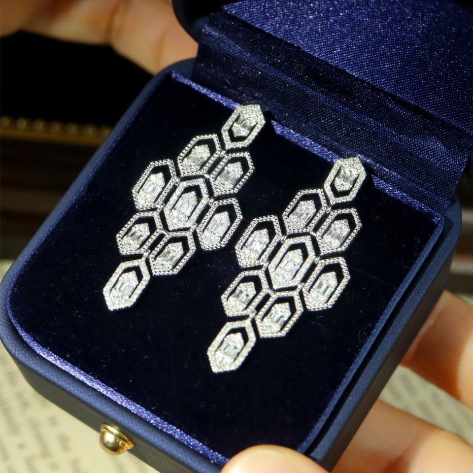 14k Gold 0.8 Ct Natural H Diamond Earrings - 2