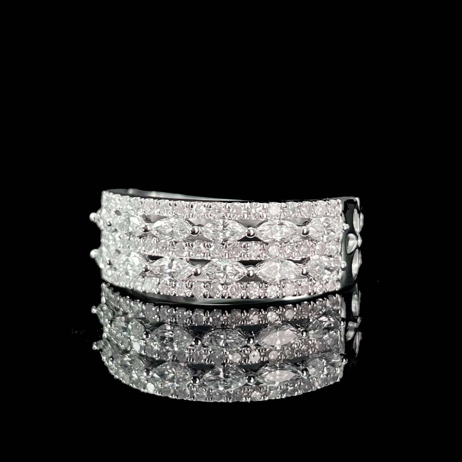 14k Gold 1.1 Ct Natural H Diamond Ring - 2