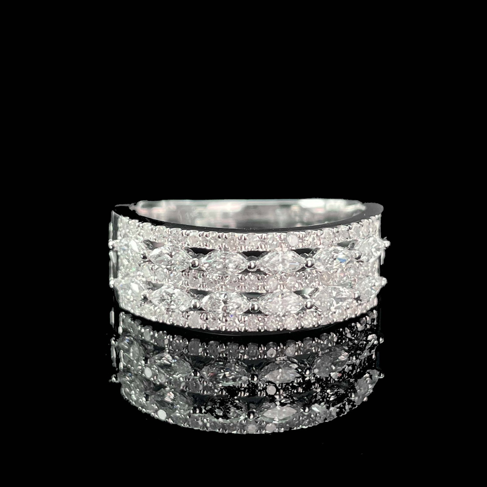 14k Gold 1.1 Ct Natural H Diamond Ring - 5