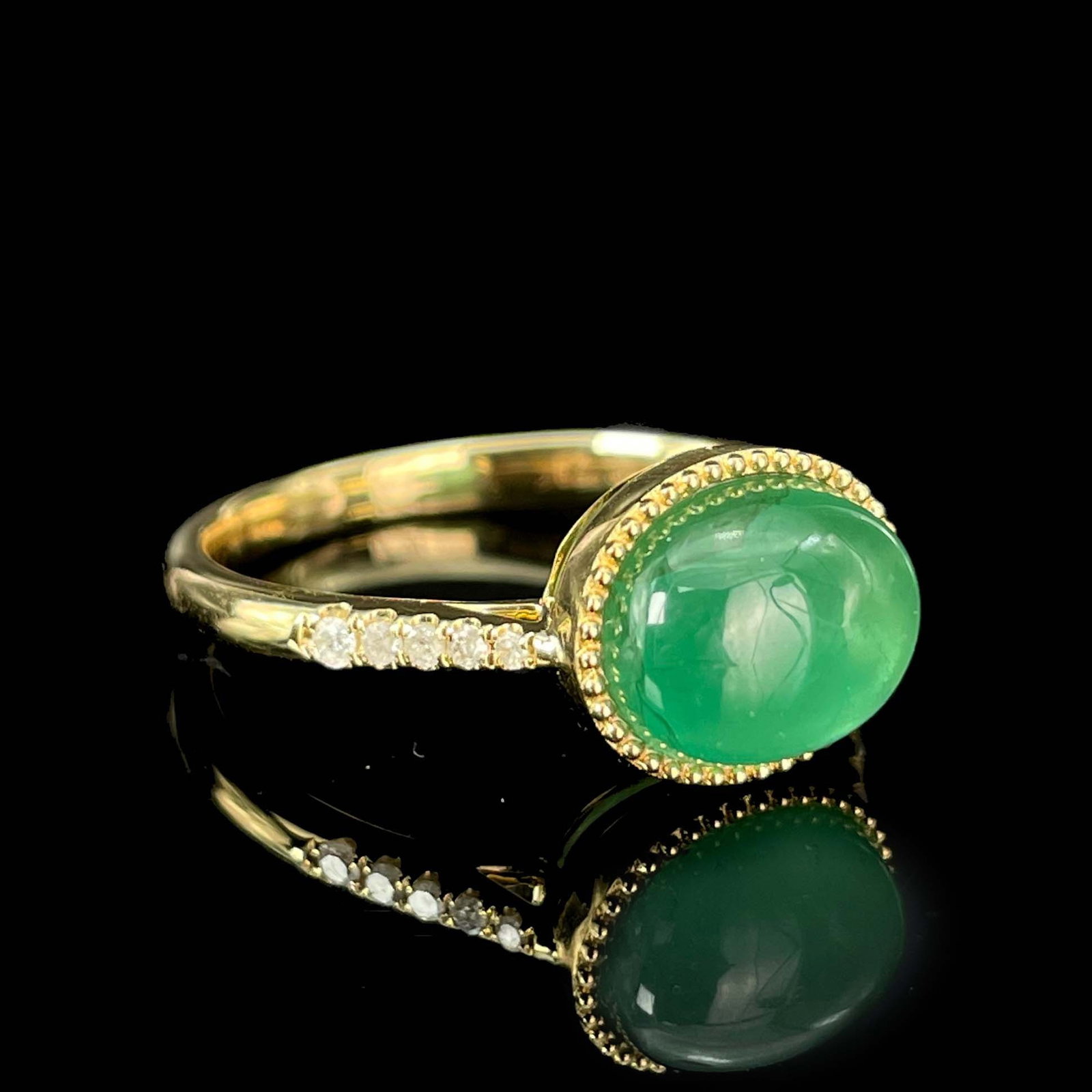 14k Gold 2.37 Ctw Natural Emerald & Diamond Ring - 2