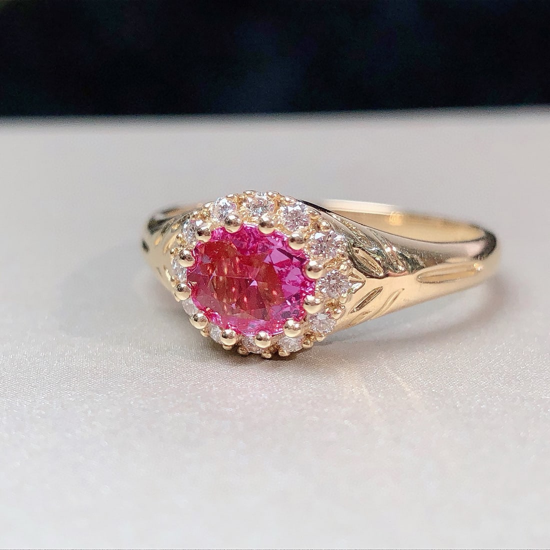 14k Gold 0.60 Ctw Natural Sapphire & Diamond Ring - 2