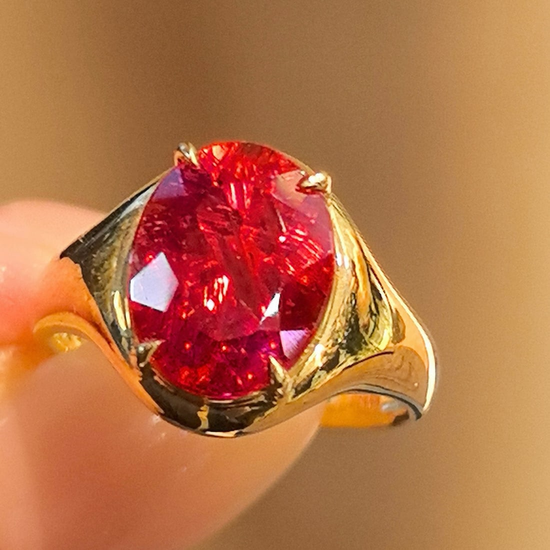 14k Gold 4.6 Ct Natural Tourmaline Ring - 2