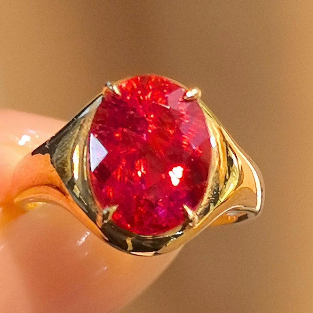 14k Gold 4.6 Ct Natural Tourmaline Ring - 3