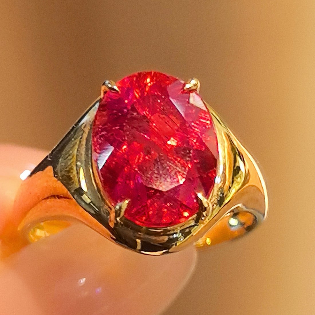 14k Gold 4.6 Ct Natural Tourmaline Ring - 5