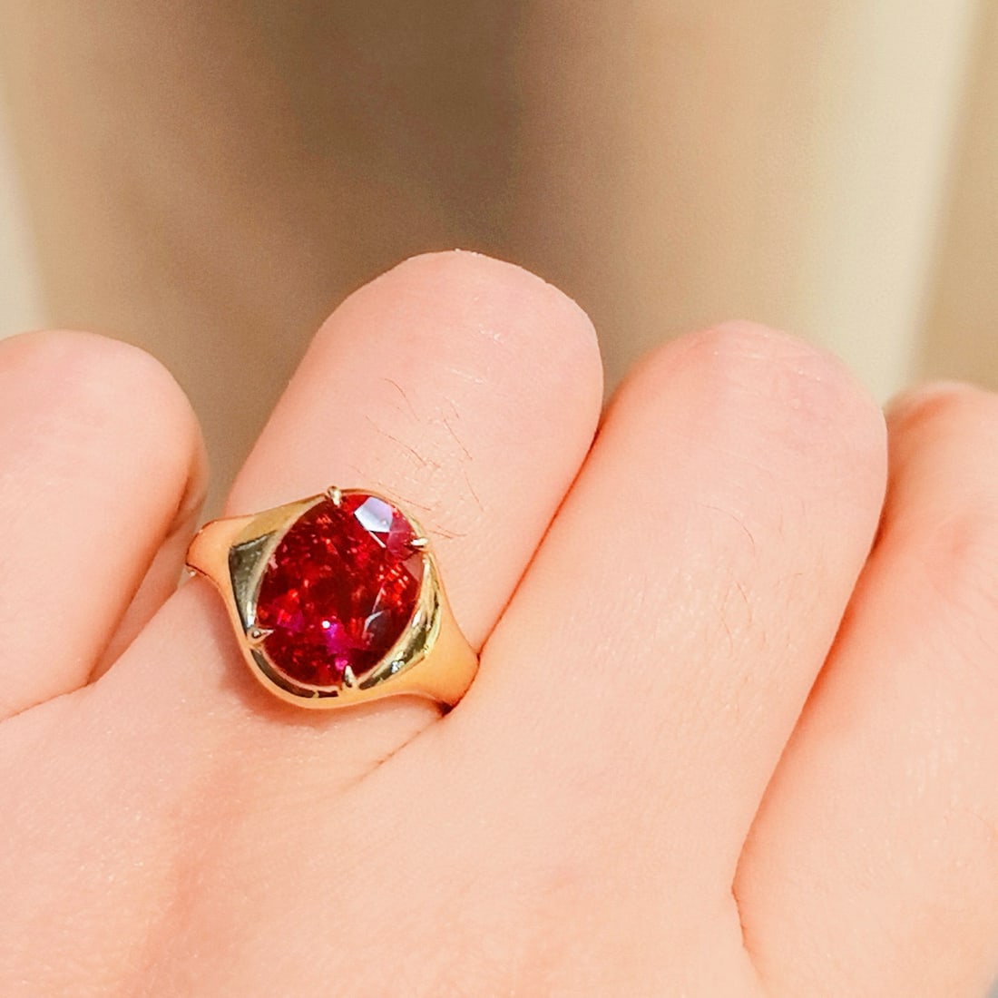 14k Gold 4.6 Ct Natural Tourmaline Ring - 6