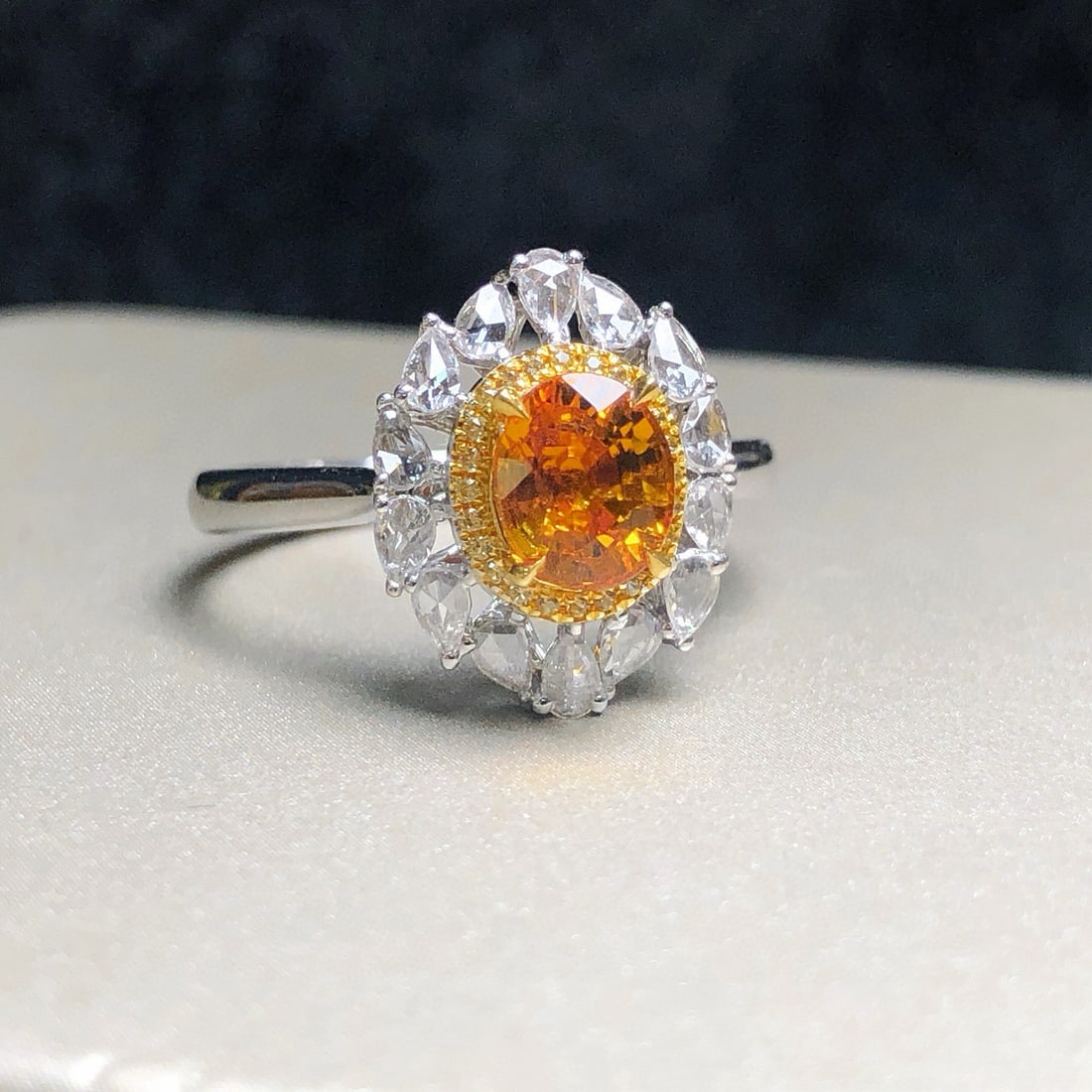 14k Gold 1.37 Ctw Natural Sapphire & Diamond Ring - 2